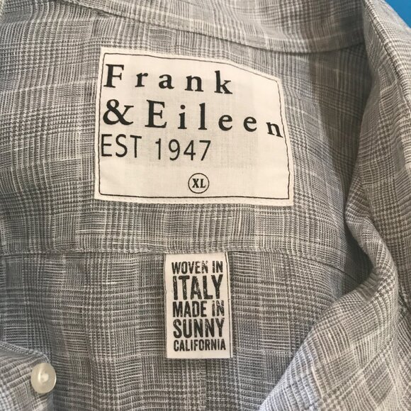Frank & Eileen Linen Men’s XL Long Sleeve Button Front Shirt Gray - Picture 6 of 9